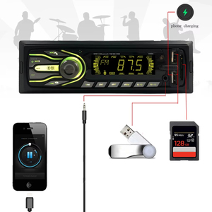 Araba MP3 çalar radyo Radio LCD ekran 1 Din evrensel araç ses BT Aux RC RC App kontrol araba radyo - Product Image 2