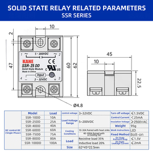 <strong>SSR</strong>-25DD FOTEK Solid State Relay Module 3-32V Input DC 5-200V DC <strong>Output</strong> Single Phase 25A for <strong>PID</strong> <strong>Temperature</strong> <strong>Control</strong> Relay - Product Image 2