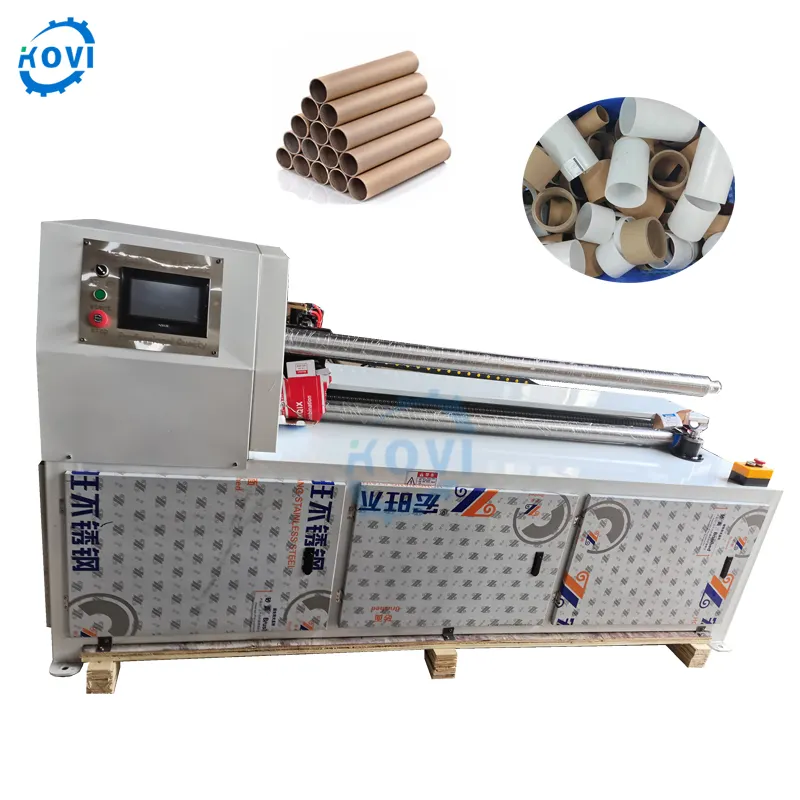 Tự động kraft giấy vệ sinh lõi cắt xoắn ốc các tông ống giấy lõi ống cắt cắt máy làm