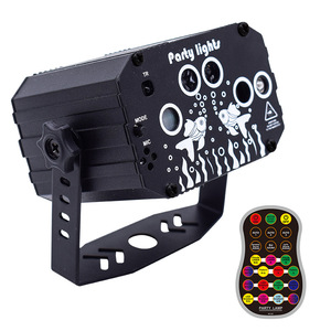Yeni sihirli LED DJ disko sahne aydınlatma parti dekorasyon 3 in 1 LED ses aktif RGB flaş Strobe projektör lazer sahne işık - Product Image 1