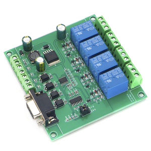 DC 7-24V Power Supply Four Channel <strong>Relay</strong> <strong>Module</strong> 8Bit MCU MAX3232 RS232/TTL UART Support Modbus RTU 4 Way <strong>Input</strong> 4 Way <strong>Output</strong>