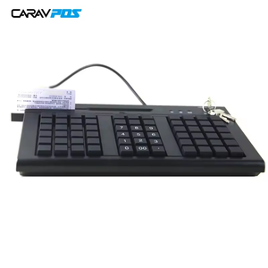 Teclado Pos al por mayor 3 pistas Msr pantalla táctil Teclado programable 66 teclas teclado para terminal Pos - Product Image 1