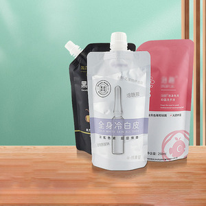China Manufacturer Custom Printed Eco Friendly Design Grain Mung Bean Reusable Stand up Spout Nozzle Clear Plastic Package <strong>Pouch</strong> - Product Image 5