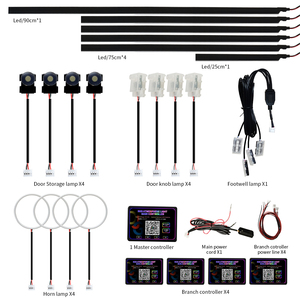22 in 1 ตกแต่งซ่อนแสง App ควบคุม Symphony แสงโดยรอบภายในรถ LED อะคริลิคไกด์ไหล Symphony แสงโดยรอบ - Product Image 6