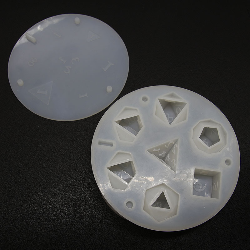 Molde de dados de silicona blanca