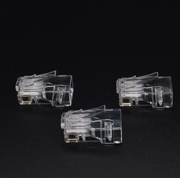 50er Pack Ethernet RJ45-Anschluss Cat5e 8 P8C Durchgang durch RJ45-Modularstecker UTP RJ45-Anschluss Cat5e Modularer Netzwerk stecker