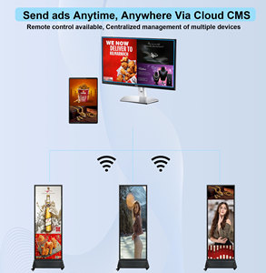 70 75 86 дюймов полноэкранный напольный киоск рекламы Android LCD Digital Signage дисплей с программным обеспечением CMS - Product Image 5