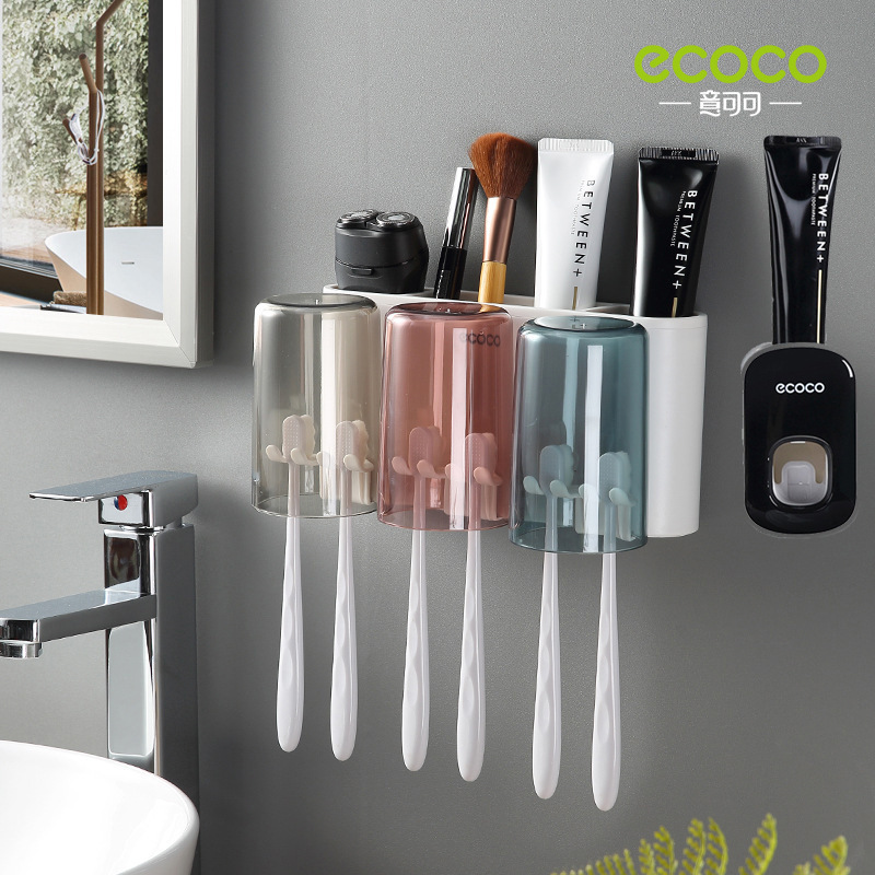 Three-cup toothpaste squeezer (black and white)