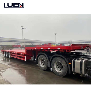 LUEN 60t Lowboy Lowboy半挂车3 4 5轴所有品牌13m lone，可调节长度28吨起落架机械