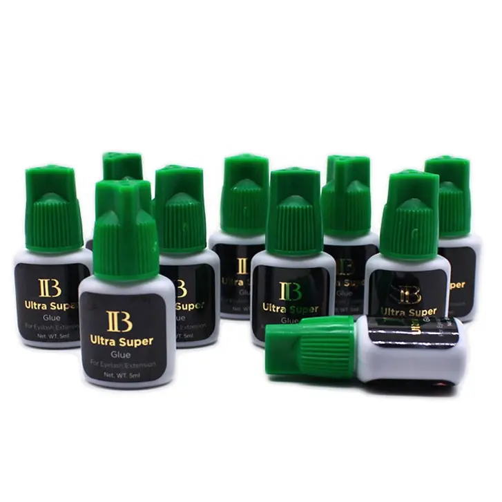 I-Beauty Ultra Super Glue 5ml personalizza estensioni Llash ad asciugatura rapida individuali Green Lip IB colla per ciglia Private Label OEM ODM