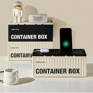 最新のケーブル管理収納ボックス大容量長方形充電器プラスチックデスクトップデータケーブルソケットオーガナイザーボックス - Product Image 1