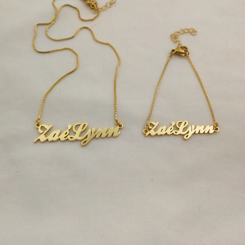 Collier chaîne box + bracelet