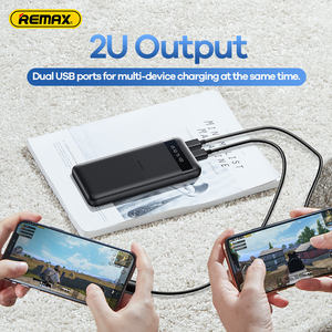 REMAX-Banco de energía Hintom DE CARGA RÁPIDA, dispositivo móvil de doble salida USB tipo C, Micro USB, 2.4A, 10000mAh, ultradelgado, portátil, tipo C - Product Image 4