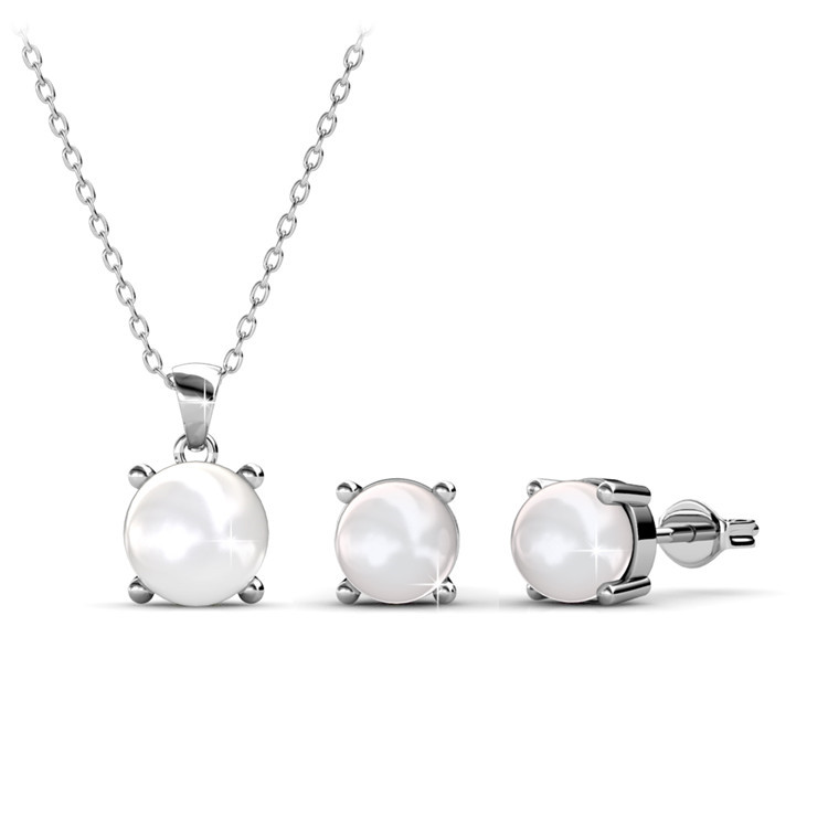 925 Silver with 18K White Gold Plated