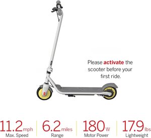สำหรับ Segway สำหรับ Ninebot สกู๊ตเตอร์ไฟฟ้า C8สำหรับเด็กอายุ6-12 6.2ไมล์ช่วงและ8.7 MPH 180W มอเตอร์ E-Scooter สองล้อ S - Product Image 2