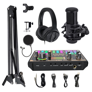Podcast Desktop Recording Musical Full Set Microphone Live Broadcast Sound Card With <strong>Multiple</strong> Sound Effects <strong>Monitor</strong> Headset - Product Image 1
