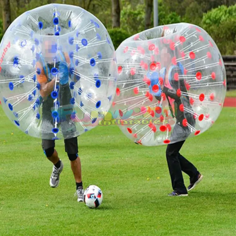 Jeu de sport humain gonflable Tpu boule à bulles transparente corps zorb balle pare-chocs pour adultes enfants