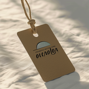 Custom One Color Hangtag Labels Clothing <strong>Hang</strong> <strong>Tags</strong> <strong>With</strong> Eyelet Rectangle <strong>Hang</strong> <strong>Tag</strong> Printing Brand Logo on Bags - Product Image 2