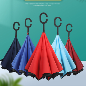 LS户外创意条形图案C柄伞自动倒车伞 - Product Image 6