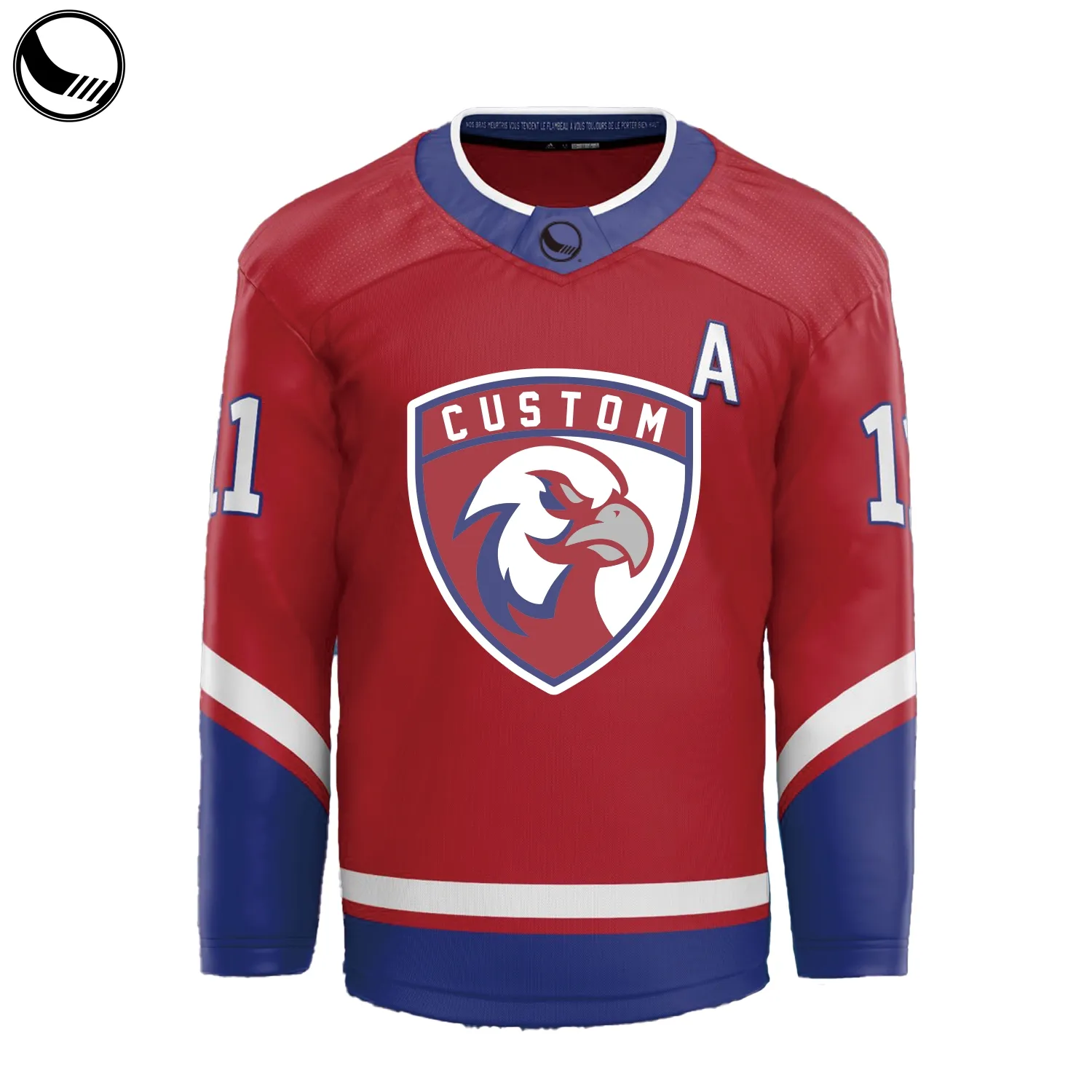 custom sublimated goalie cut hockey jersey made in china