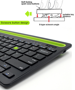 78 teclas ABS Multi-Dispositivos Teclado Bluetooth de doble canal Teclado inalámbrico recargable para tableta Teléfono - Product Image 5