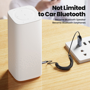 Aux para adaptador de coche Bluetooth 5,1 con USB 2,0 Kit de conector de 3,5mm Receptor inalámbrico de 3,5mm Micrófono incorporado Entrada auxiliar Función ESTÉREO - Product Image 5