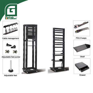 Geteknet Red de 19 pulgadas Rack de 19 "22U Bastidores de servidor de marco abierto de datos de red de 4 polos - Product Image 2