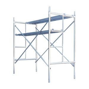 H çelik çerçeve 2 katmanlı galvanizli yürüyüş geniş merdiven çelik iskele çerçeve tipi iskele inşaat için Set - Product Image 1
