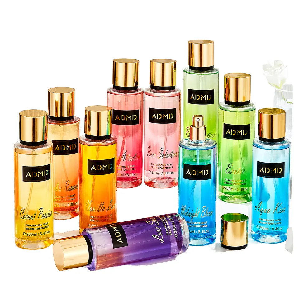 Perfumes originais de marca própria 10 fragrâncias de longa duração fresco quente spray corporal fragrância perfume feminino 250ml