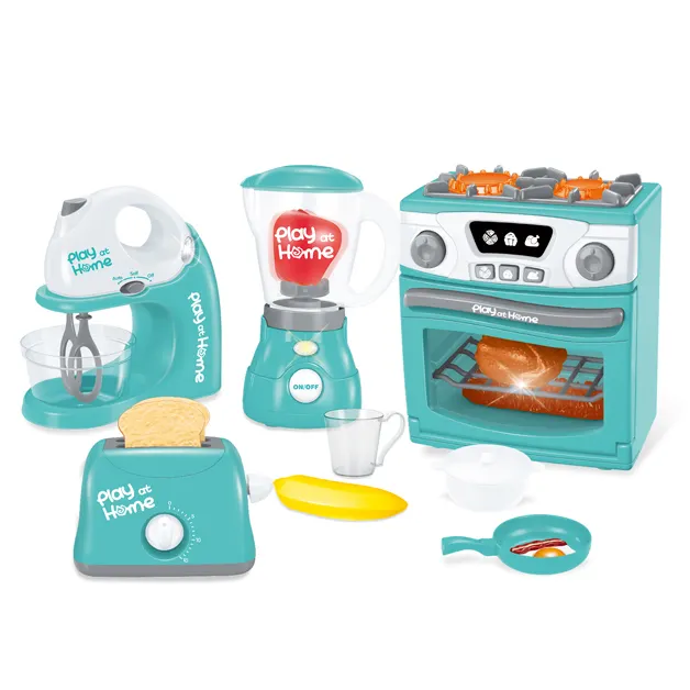 Electrodomésticos de cocina, juguete de cocina, horno eléctrico, exprimidor de frutas, máquina mezcladora, juguete de simulación