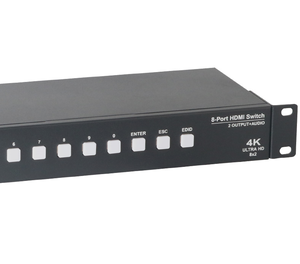 8 Ports HDMI <strong>KVM</strong> Switcher 8 in 2 Out HDMI USB <strong>Switch</strong> Splitter for Sharing Monitor Keyboard Mouse Adaptive EDID/HDCP Decryption