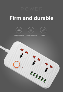 Venta directa de fábrica Toma de corriente USB universal con cortocircuito y protección contra sobrecalentamiento Enchufes y enchufes al por mayor - Product Image 2