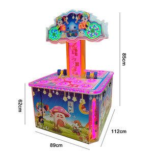 Máquina Arcade de rana para dos jugadores, consola de juegos con martillo de madera para diversión para niños, consola Arcade con empujador de monedas directo de fábrica - Product Image 6