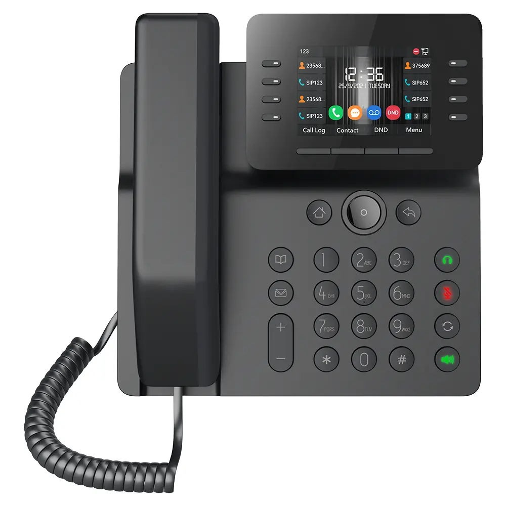 V64 başbakan iş telefonu 12 SIP hatları ofis Voip Sip telefon Sip Voip Ip telefon ses interkom Ip telefon Voip ürünler