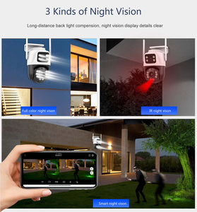 Câmera <span class=keywords><strong>IP</strong></span> de segurança <span class=keywords><strong>IP</strong></span> CCTV 6Mp PTZ Wifi à prova d'água para uso externo Telas duplas de lente dupla AI Visão noturna humana Icsee App interno - Product Image 4