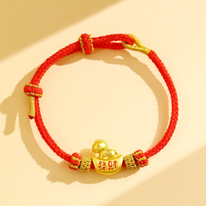 75-red-fortune horse-double button eight part