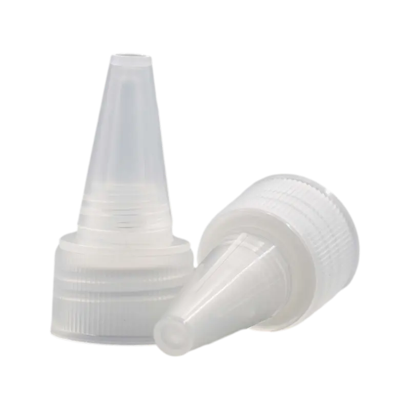 18/410 20/410 24/410 28/410 Schwarz-Weiß-Kunststoff-Twist-Off-Kappe Klare Schraube Scharfer Deckel für Tinten-Flüssigflaschen-Haargel