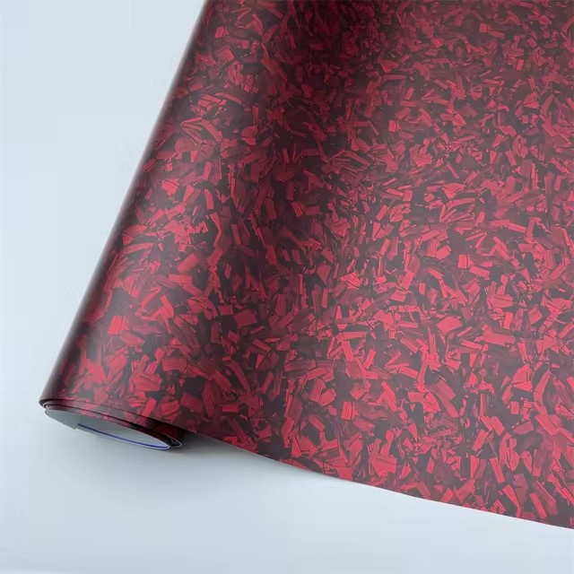Satin red carbon