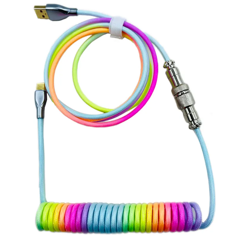 Mechanical keyboard cable USB cable Air plug wire Aviator Spring USB C cable