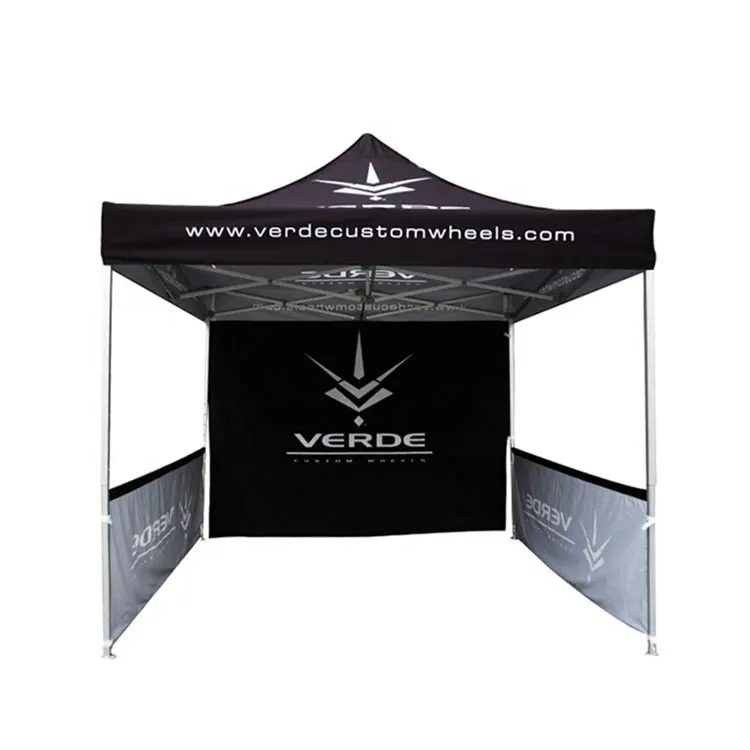 10X10 Ez Up Tenda Vendor Pemasaran Luar Ruangan Cetak Kustom 40 Mm Heksagonal 10X20 Pop Up Gazebo Kanopi Tenda dengan Dinding Samping