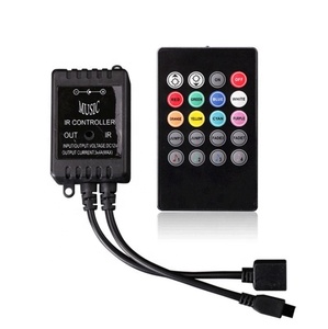 Controller musicale a infrarossi 20 tasti IR RGB Controller musicale Controller sensore audio 12V per striscia LED RGB - Product Image 1