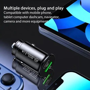 USB araba şarjı 3.1A hızlı şarj tipi C PD QC hızlı şarj telefon adaptörü iPhone 13 12 11 Pro Max 8 Xiaomi Samsung - Product Image 4