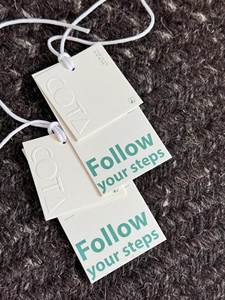 Etichette di abbigliamento personalizzate più vendute con Logo cartellini e cartellini dei prezzi riciclati