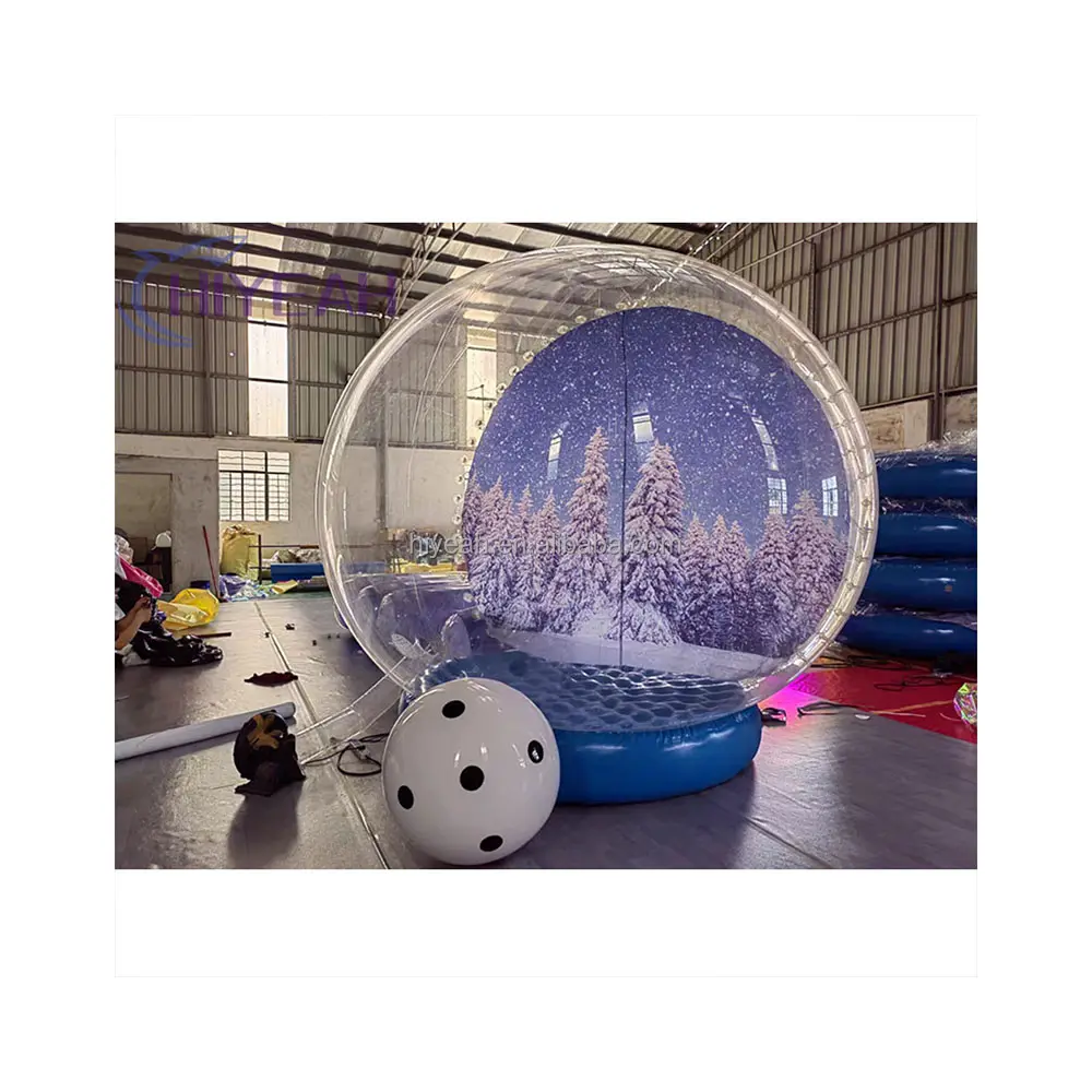 3/4M khổng lồ hấp dẫn trẻ em Kích thước con người thổi lên snowglobes Inflatable giáng sinh Quả cầu tuyết với thổi tuyết bóng