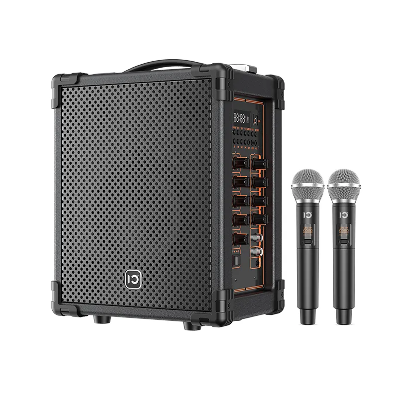SHIDU H100 taşınabilir Karaoke hoparlörü büyük ses ev ses Karaoke hoparlörü kablosuz mikrofon ile