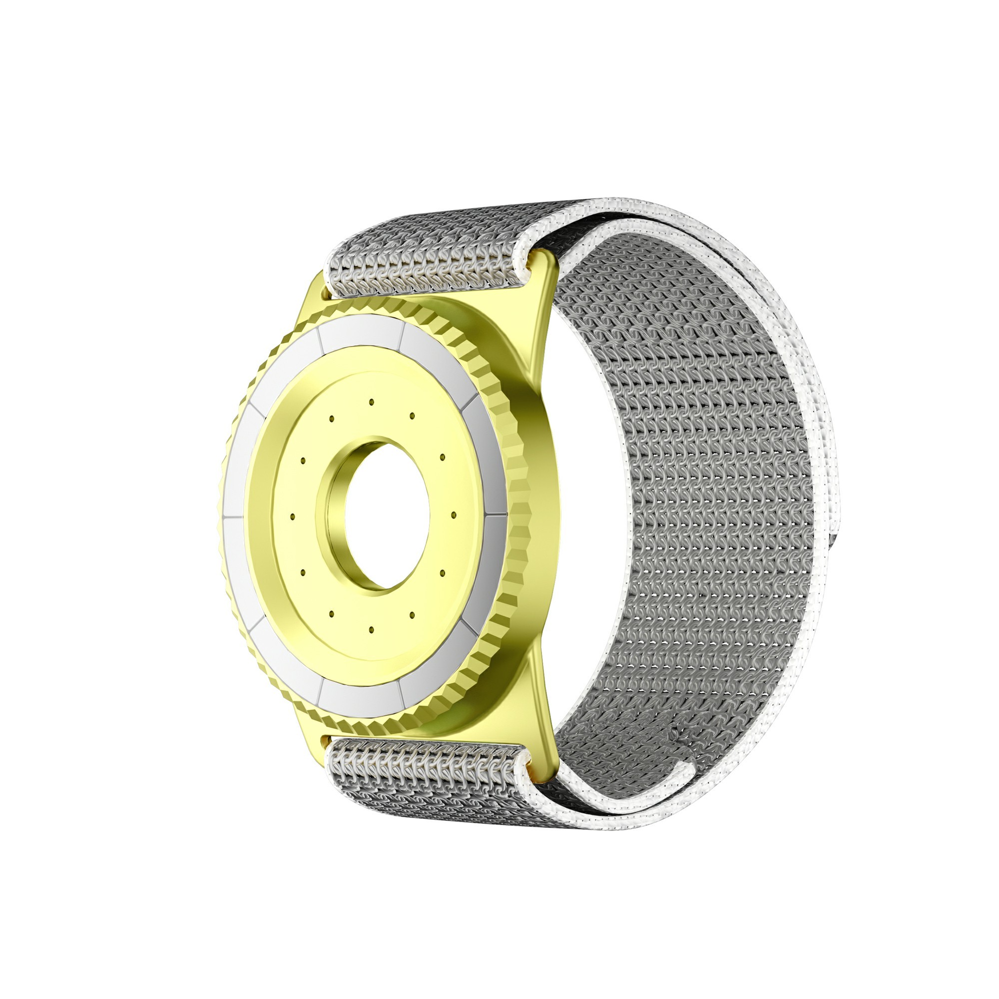 Golden with grey wristband