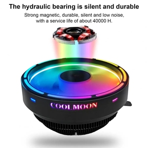COOLMOON CPU Cooler Computadora de escritorio Cambio de color automático Ventilador de refrigeración silencioso multiplataforma - Product Image 2