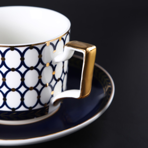 手绘骨瓷金线蓝色咖啡杯瓷制茶具瓷制咖啡茶具 - Product Image 4