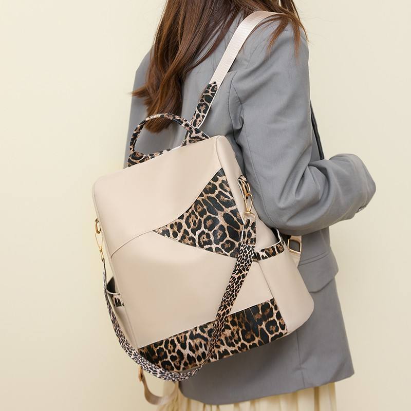 Imprimé léopard marron beige