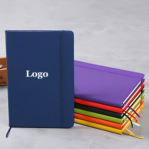 Wholesale Custom Logo A5 A6 Journal <strong>with</strong> <strong>Elastic</strong> Strap Diary <strong>Notebook</strong> <strong>Printed</strong> Brand Logo Notepad PU Leather <strong>Notebook</strong> - Product Image 1